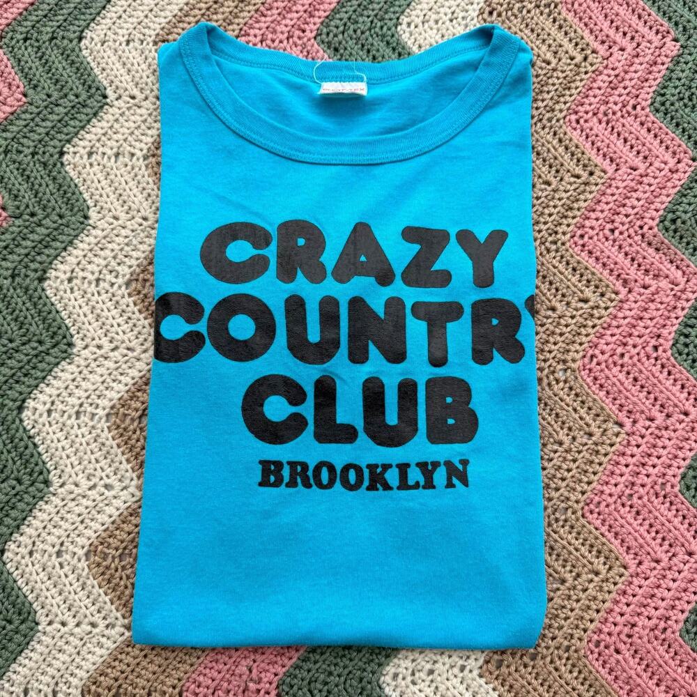 Crazy Country Club Brooklyn Shirt L Shirt Tex Single Stitch Warm Beer 70s 80s